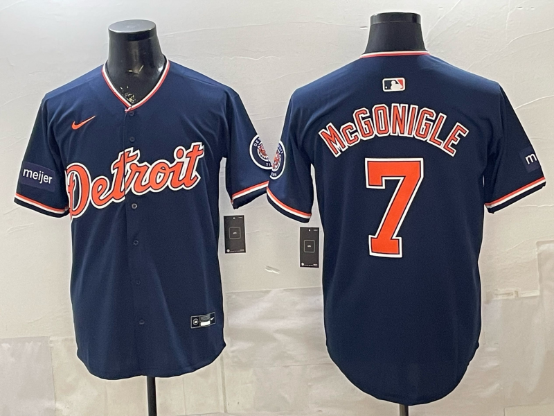 Men Detroit Tigers #7 McGonigle blue Nike 2026 MLB Jersey 0401006